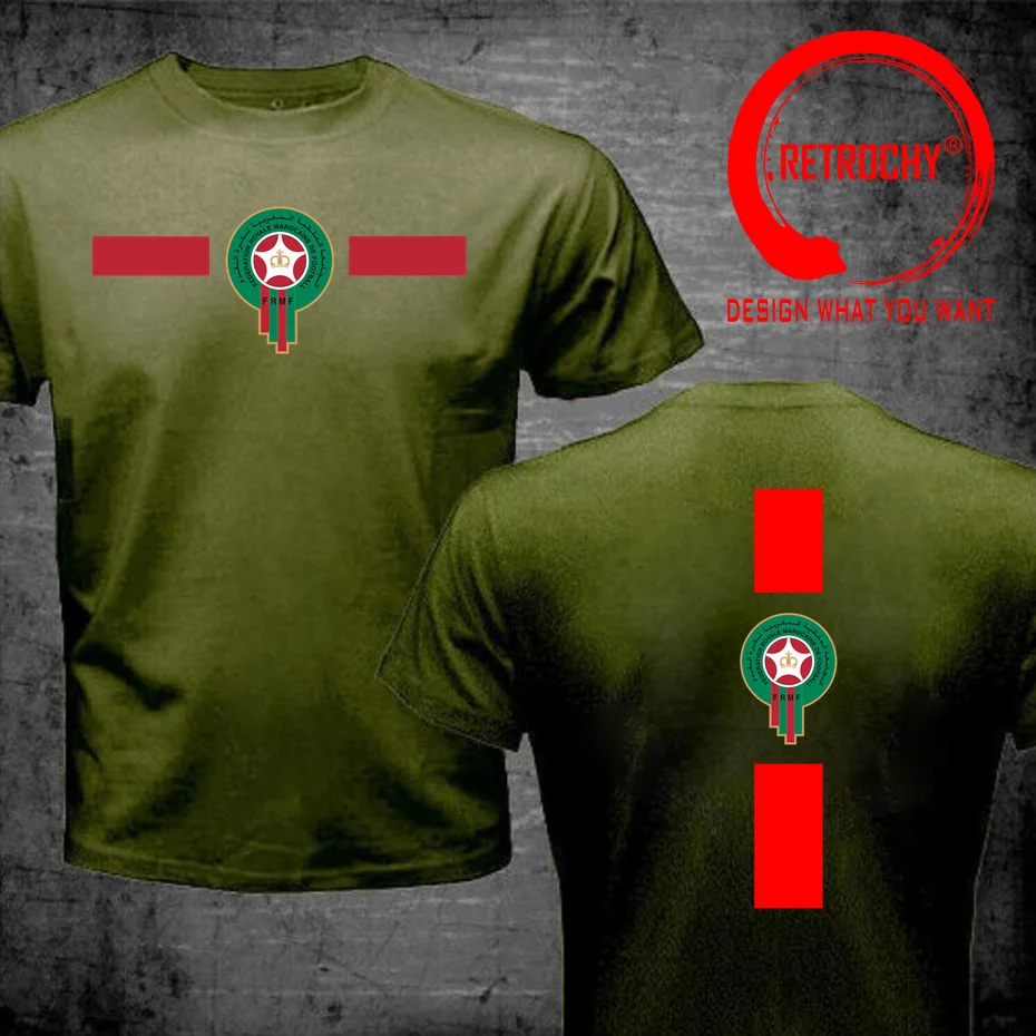 Morocco Flag T-Shirt Men Morocco Soccer Tops Tee Shirt Clothing Cotton T-Shirt Short Sleeve Footballer T Shirt Women Men Clothes
