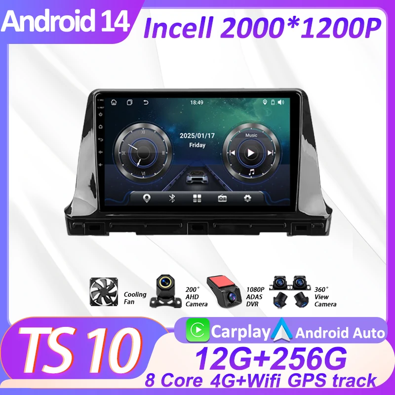 

2Din Radio Stereo Car Android Auto For Kia Seltos SP2 2019 - 2023 Autoraido Carplay Auto Screen Automotive Multimedia 8 Core BT
