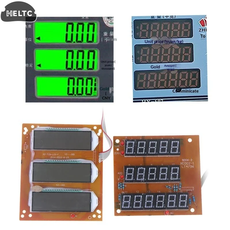 1PC Electronic Scale Accessories Display Screen Circuit Board LED LCD Electronic Scale Platform Scale LCD Digital Display Screen