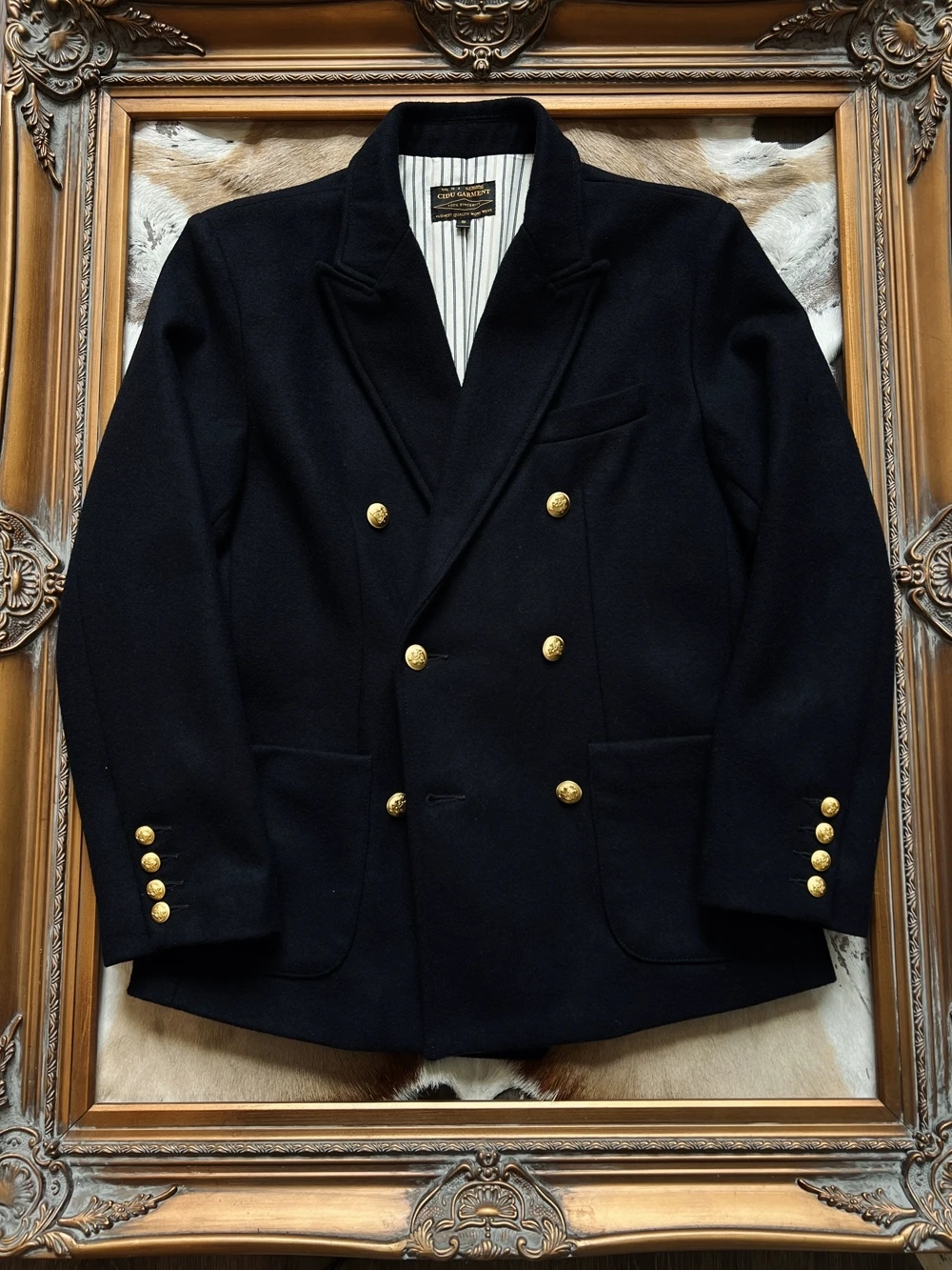 

CDW888 Top Quality Super Warm 650GSM 70% Wool Tweed Blazer Vintage Stylish French Worker Jacket