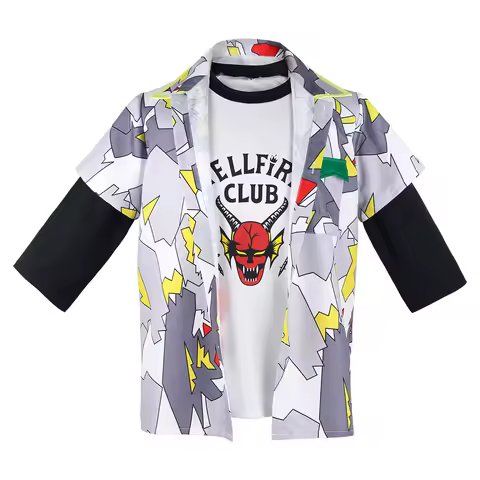 Dustin Henderson Cosplay Costume Fantasy Theme Halloween Christmas Party Dress Up Eddie Munson The Hellfire Club