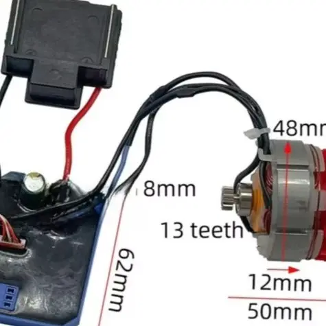 21V Brushless Motor Assembly 13 Teeth Switch Drive Control Board For 4812 Electric Drill Power Tool Replacement Part