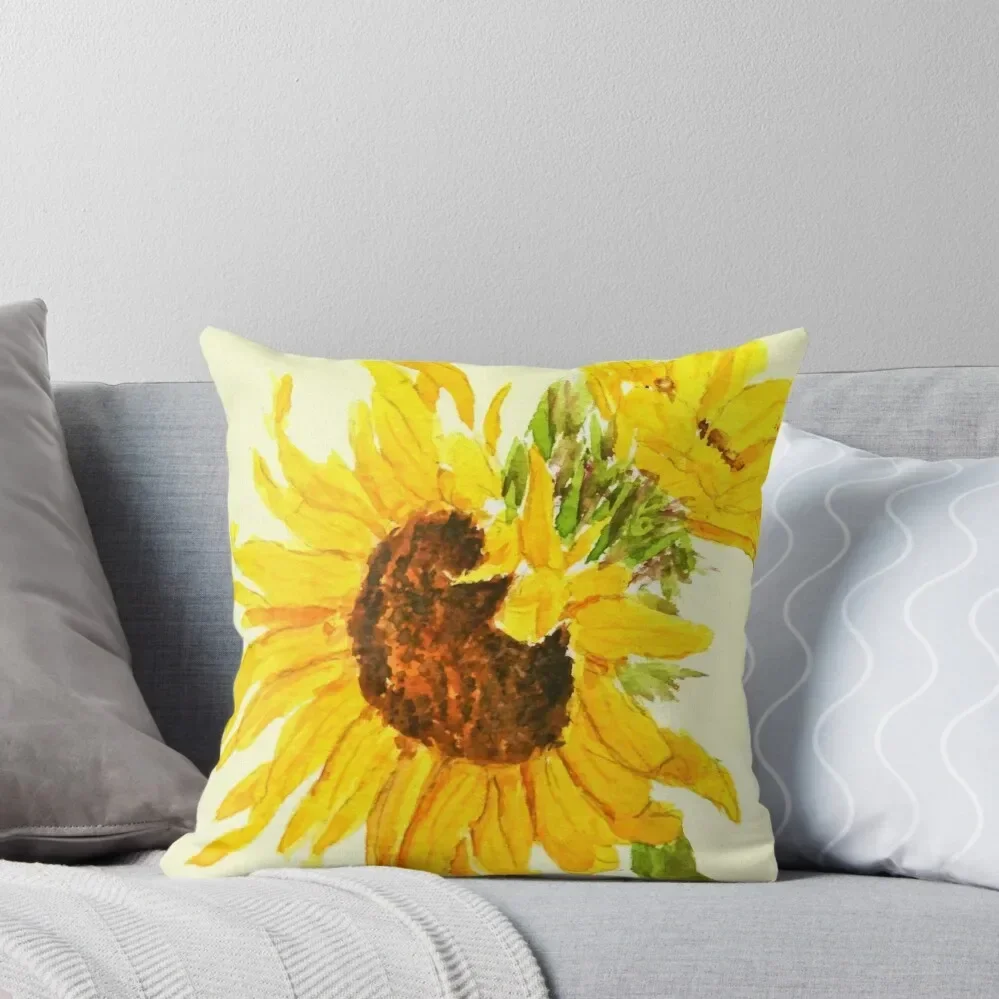 

sunflower watercolor painting macro Throw Pillow pillow cover christmas Pillow Cases Decorative Cushions For Sofa