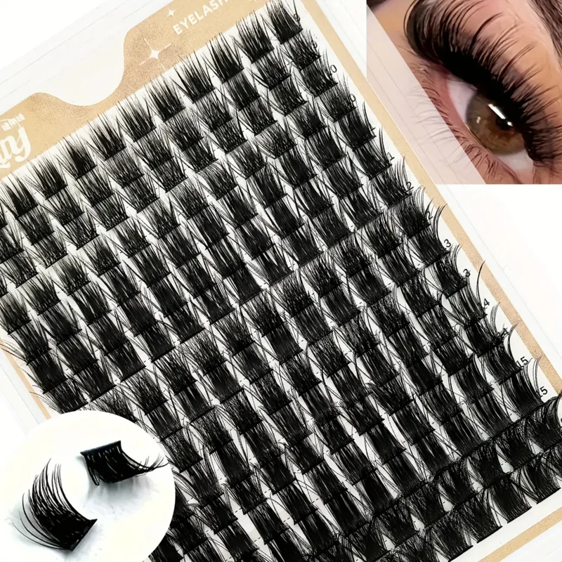 T50 個別まつげクラスターメイクアップツール/10-16mmミックス/メイクアップ用エクステンションキット、再利用可能、コスプレ、つけまつげデイリースタイル