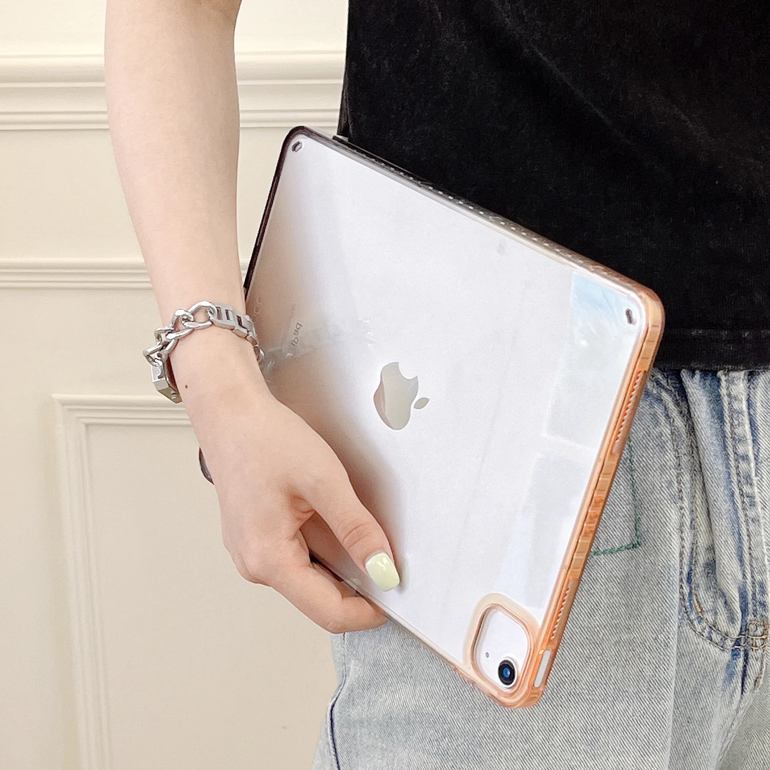 For iPad  7 8 9 10th Generation Case Air 3 4 5 Pro  9.7 10.2 10.5 10.9 11 12.9 inch Mini  6 Clear Hard Tablet Cover Cases