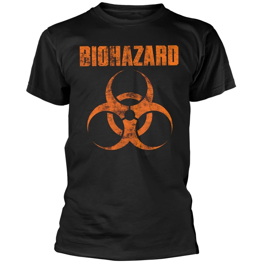 

Biohazard Crest Shirt Peripheral Pattern Printing Summer Luxury Brand Cotton Men's and Women's T-Shirts Short Sleeves