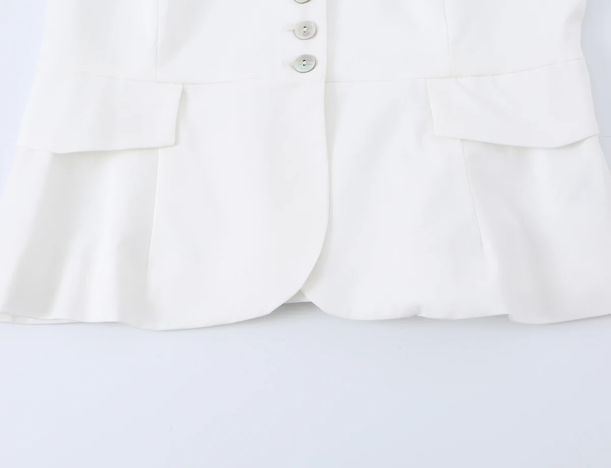 Damen Schickes Freizeit-Slim-Fit Kurzarm-Hemd KONDALA 2026 Sommer Trendiges Einreihiges Oberteil Weibliche High-Street Pendler-Hemden Top – Detail 33