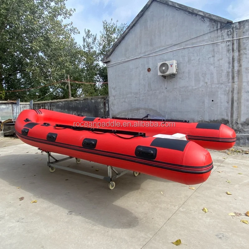 CE China Factory 4.7m ORCA Hypalon/ Pvc Rigid Inflatable Boat Rib Rescue Boats With Outboard Motor
