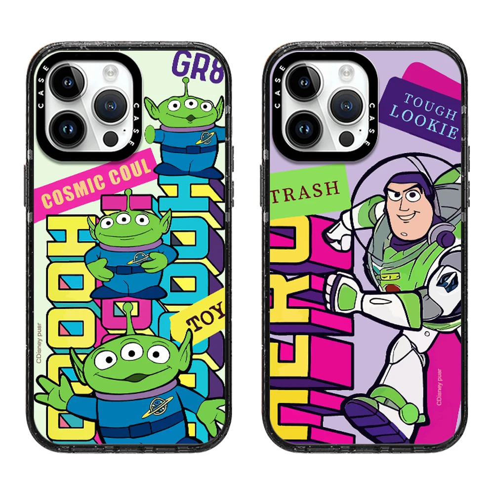 

Disney Toy Story Buzz Lightyear Alien Acrylic Phone Case With MagSafe For iPhone 16 15 14 13 12 11 Pro Max Plus Back Cover