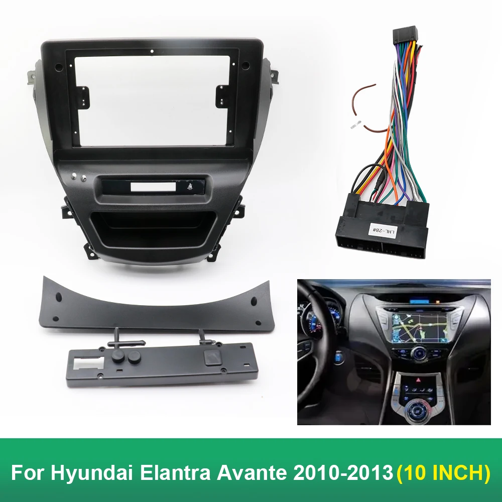 

10 Inch Car Frame Fascia Adapter Android Radio Dash Fitting Panel Kitr For Hyundai Elantra Avante 2010-2013