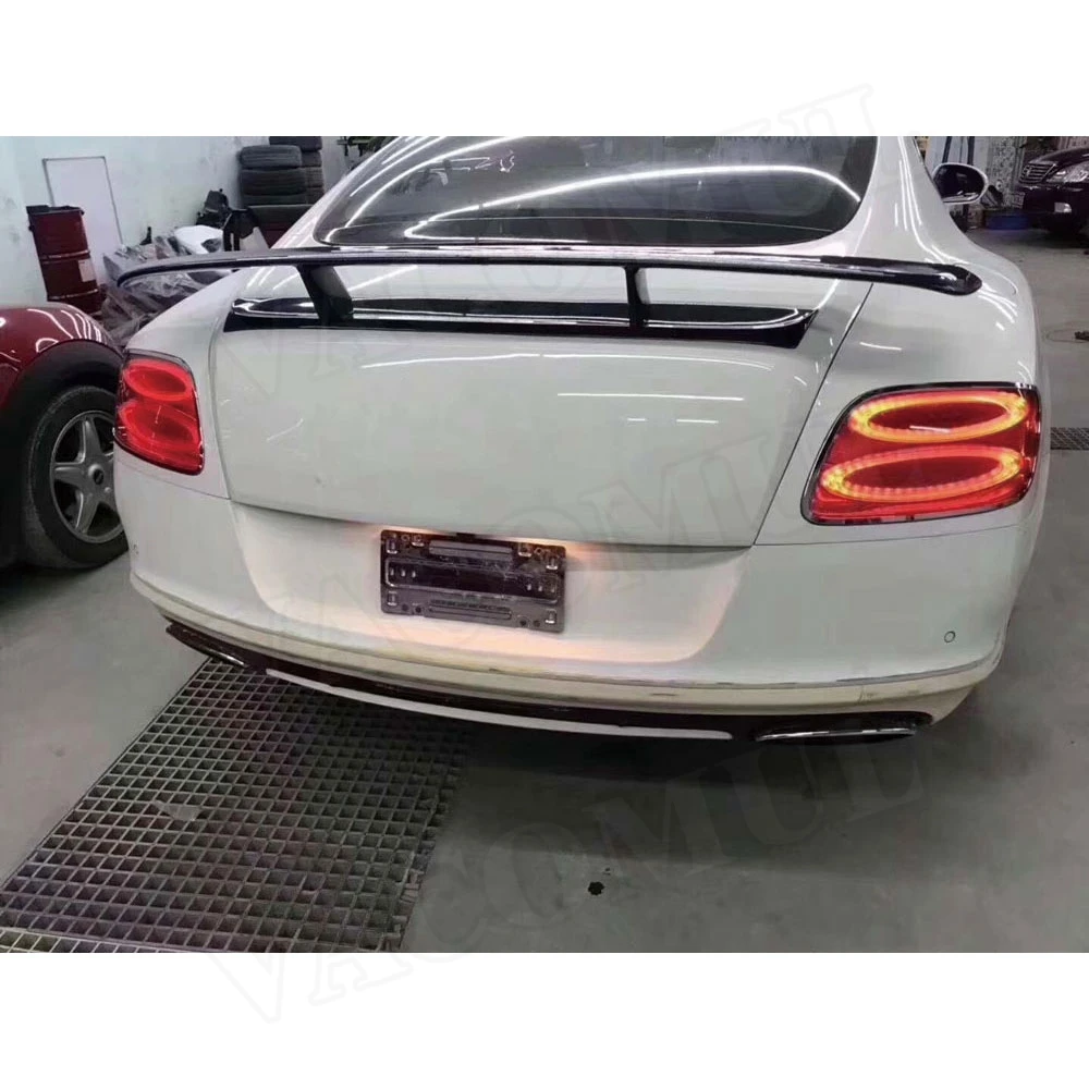 

VACOMUL Carbon Fiber Rear Spoiler Trunk Wing Fit For Bentley Con tinental GT Coupe 2 Door 2012 2013 2014 2015 2016 2017 2018