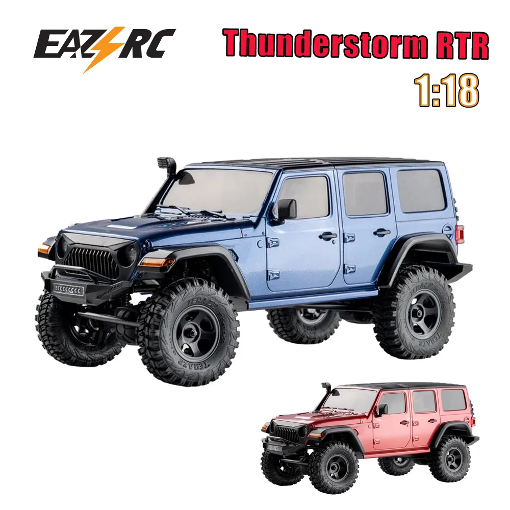 EAZYRC 1:18 Thunder Storm Simulation RC Climbing Vehicle 4WD Remote Control Off Road Vehicle Model RC Car Toys for Boys FMS