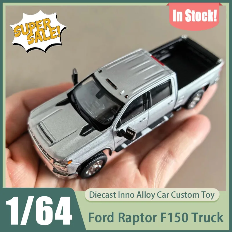 

New In Stock Small Car 1:64 Ford Raptor F150 Pickup Truck Alloy Car Diecast Ford Ornaments Custom Toys Kids Christmas Gift