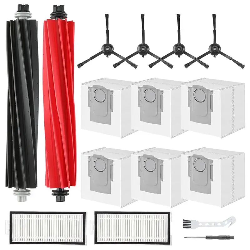 

For Roborock Q5 Max+ / Q5 Duoroller+ Robot Vacuum Cleaner Main Side Brush Hepa Filter Dust Bags Replacement Parts-A77G