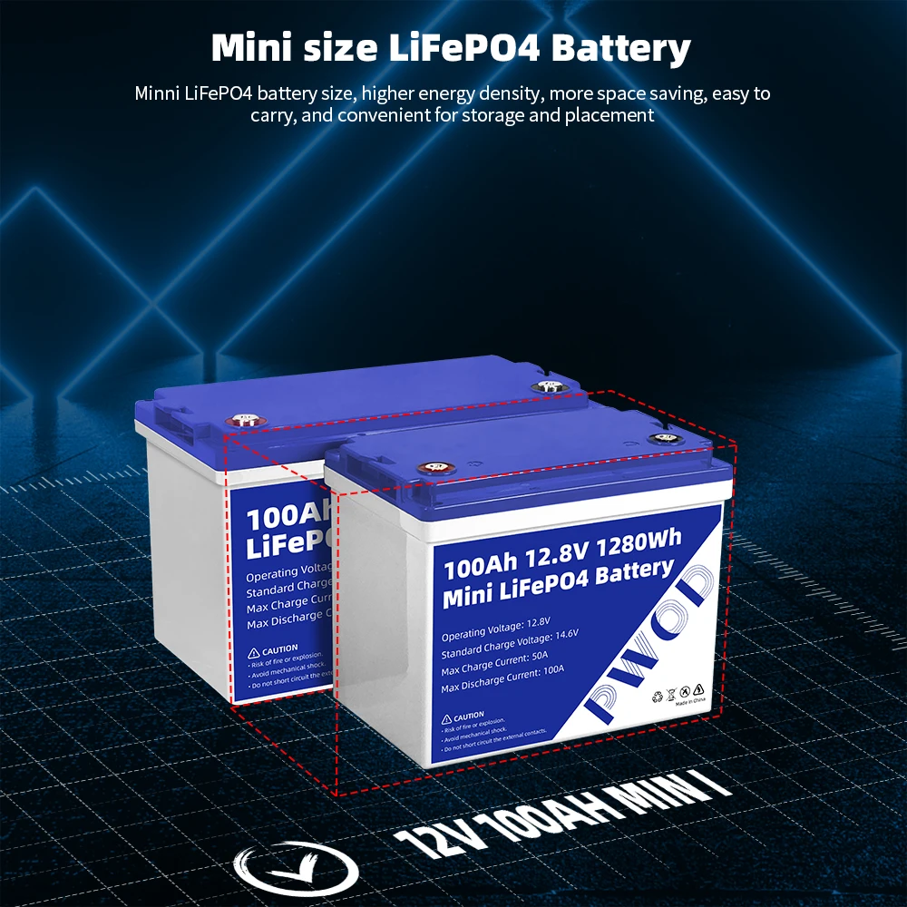 BCI Group 24 PWOD LiFePO4 بطارية 100AH 12V خلية فوسفات الحديد الليثيوم لـ RV، محرك التصيد، البحرية، اليخوت، التخييم