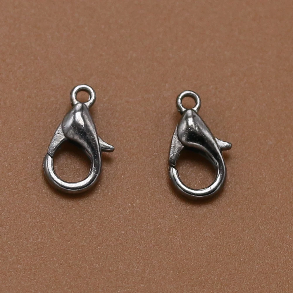 

100 Pcs Lobster Clasp Alloy Jewelry Accessories Clasps for Necklace Bracelet Earrings Charm Gift Making