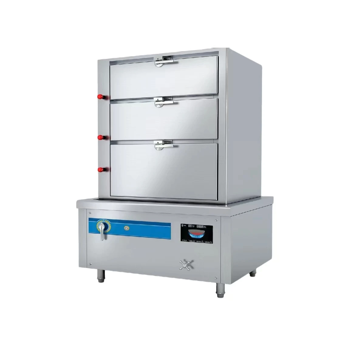 Industrial 3 Layer Seafood Steaming Equipment Nergy-Saving Design With Adjustable Temperature Control