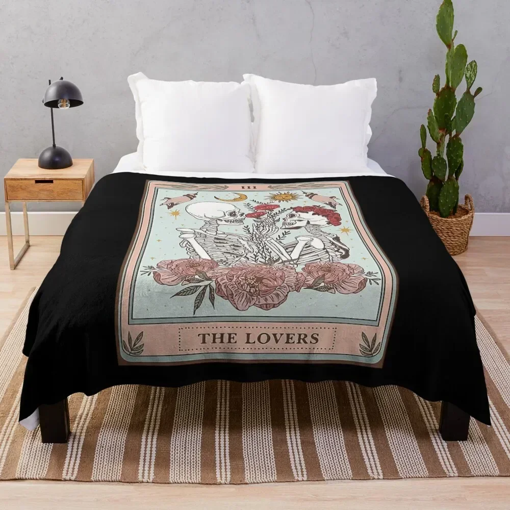 tarot the lovers art Throw Blanket Outdoor Soft Blanket for Picnic Beach Camping
