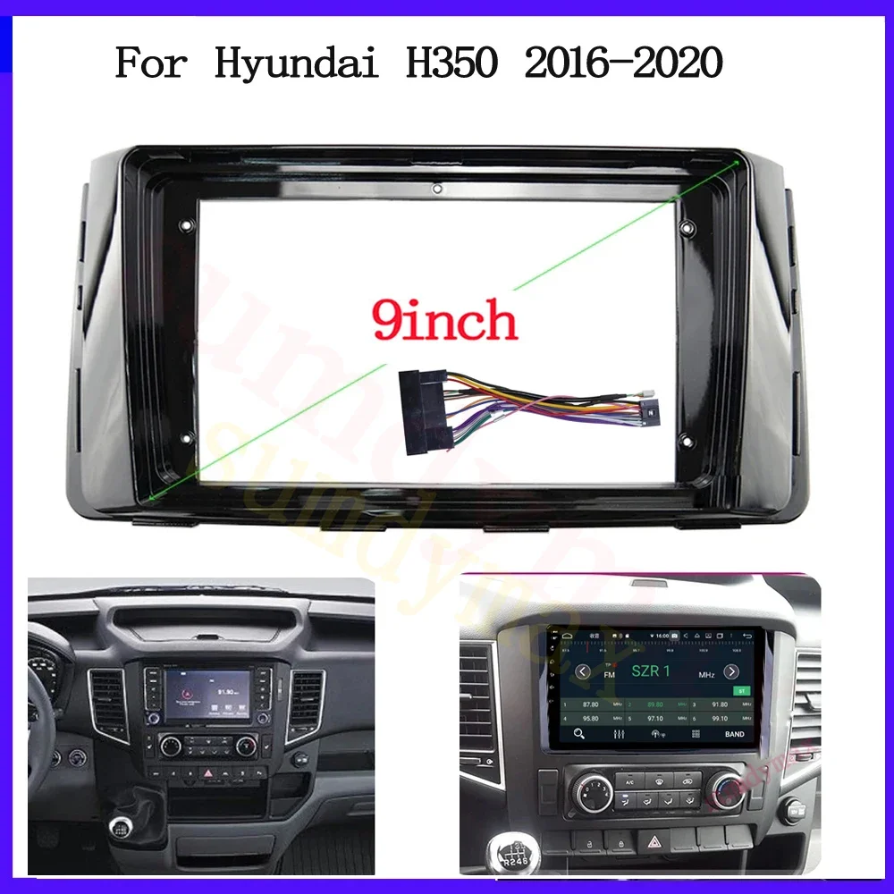 

9" car panel Trim Dashboard Panel Kit For Hyundai H350 2016 -2020 big screen 2 Din android Car Radio Fascia Frame