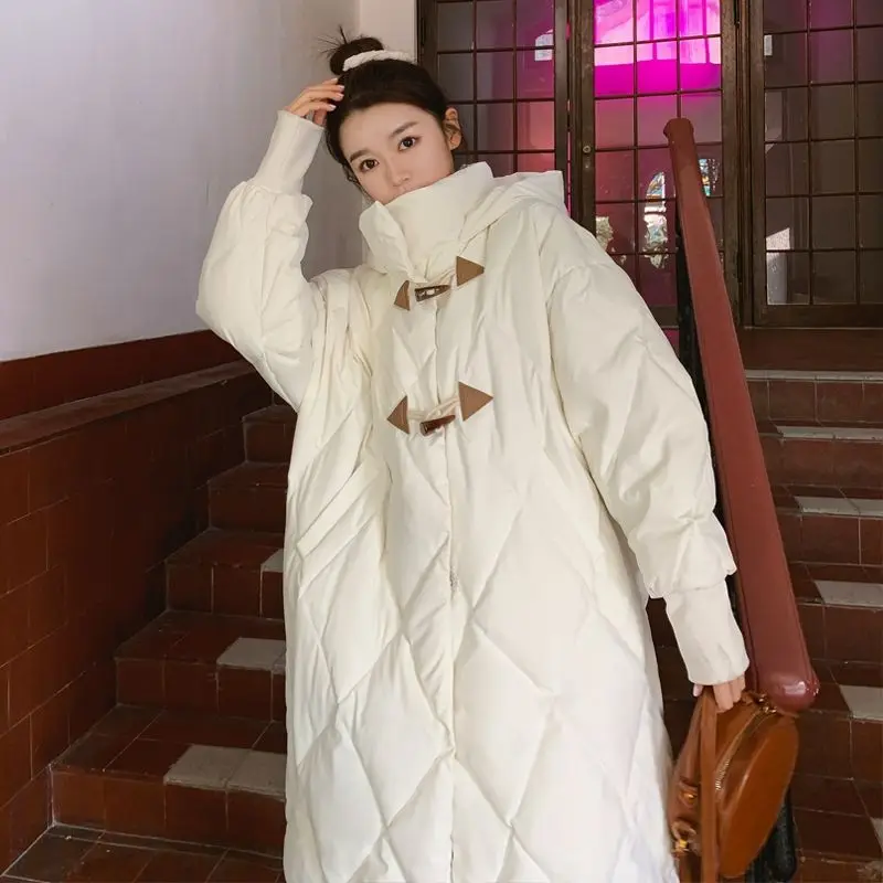 2023 neue Frauen Baumwoll mantel Winter jacke weiblich große lose Parkas Minderheit hin dünne Outwear mittlerer Stil Kapuzen mantel