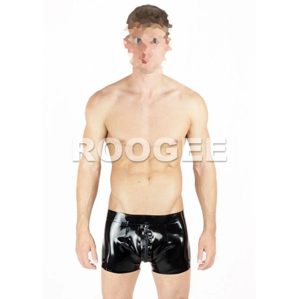 Latex herenshort met ritssluiting aan de voorkant