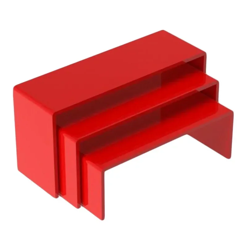 3Pc 3mm Acrilico Trasparente Espositore Vetrina di Gioielli Rack di Stoccaggio Scaffale Titolare Giocattolo Modello di Auto Borsa Espositore di Profumo 13-15 cm