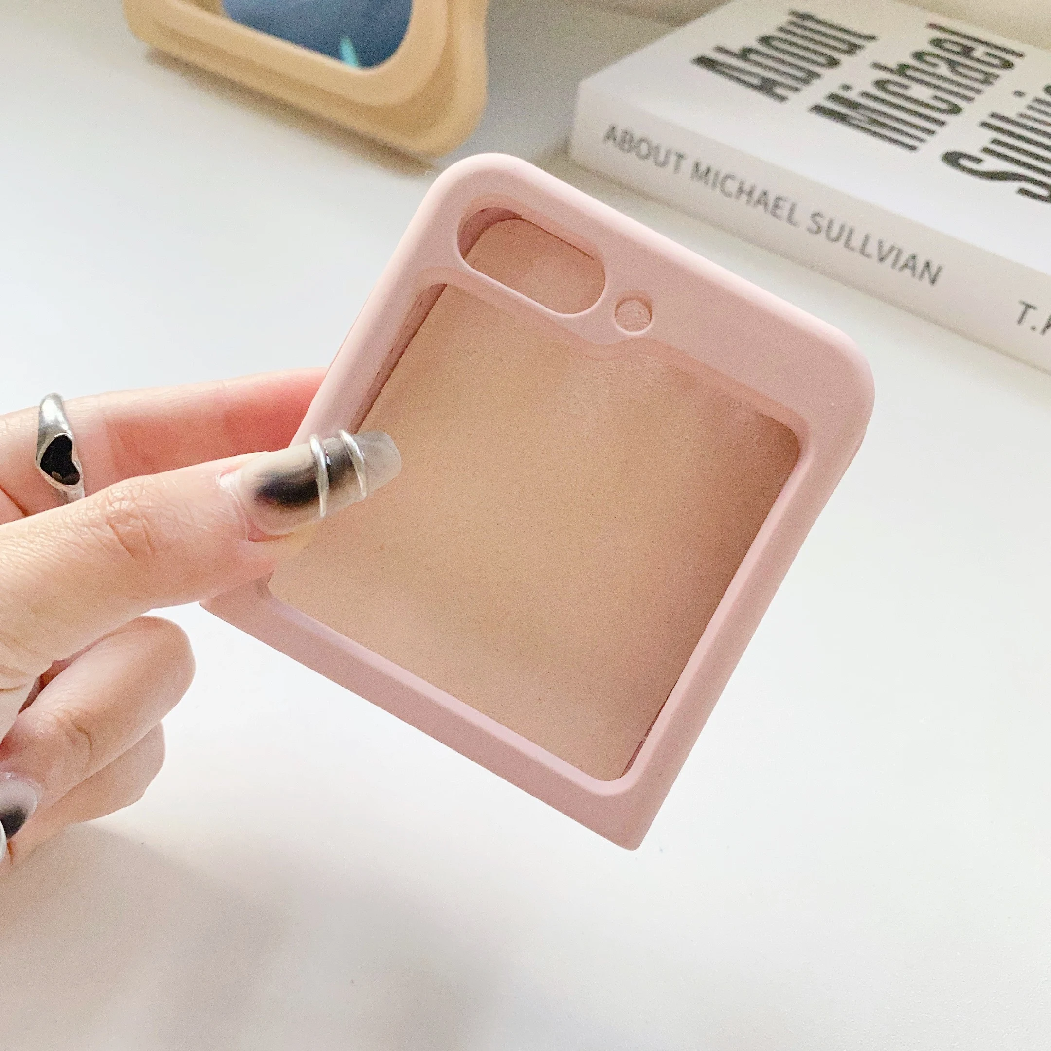 Coque en silicone ChlorLiquid pour Samsung Galaxy Z Flip 6 5, doublure en microcarence, housse de téléphone, 17 couleurs, 2 en 1