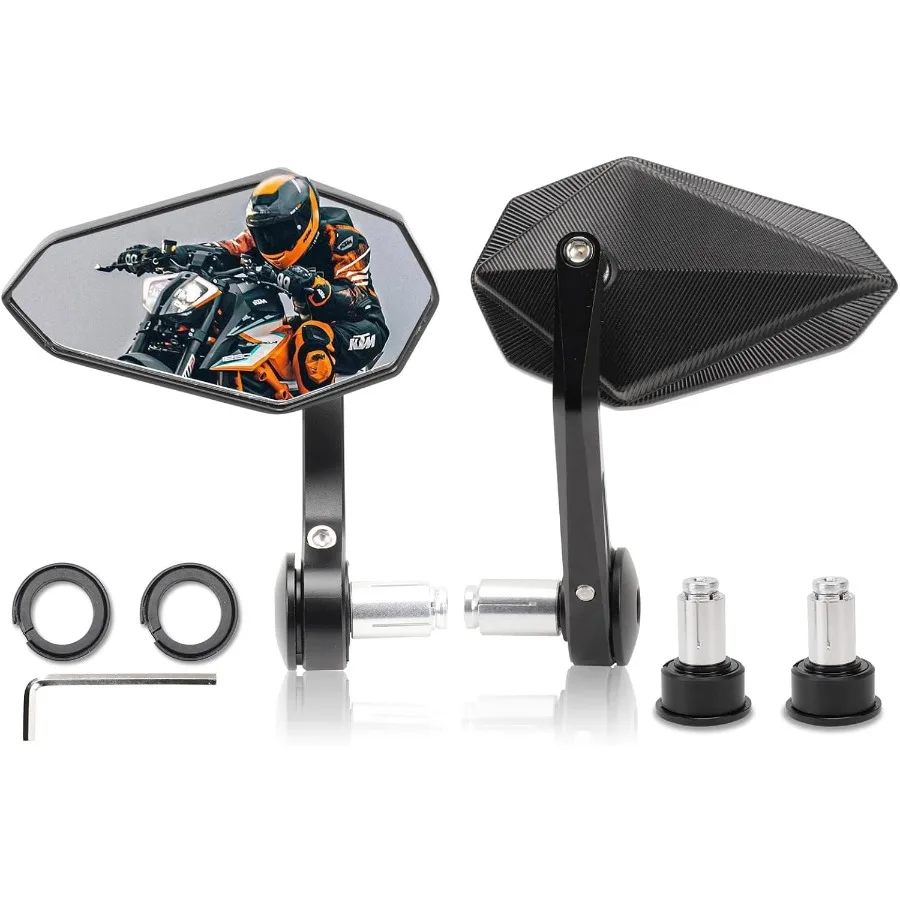 

Motorcycle Mirrors for Handlebars Bar End Rear View Mirrors for Motorcycles Fits 7 8 Handlebars Compatible with Honda Grom Yama