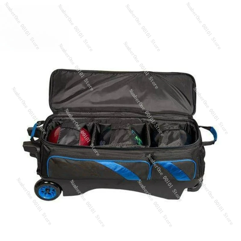 

Сумка для боулинга с телескопической ручкой, большая, с прозрачными колесами, три сумки, три цвета на выбор