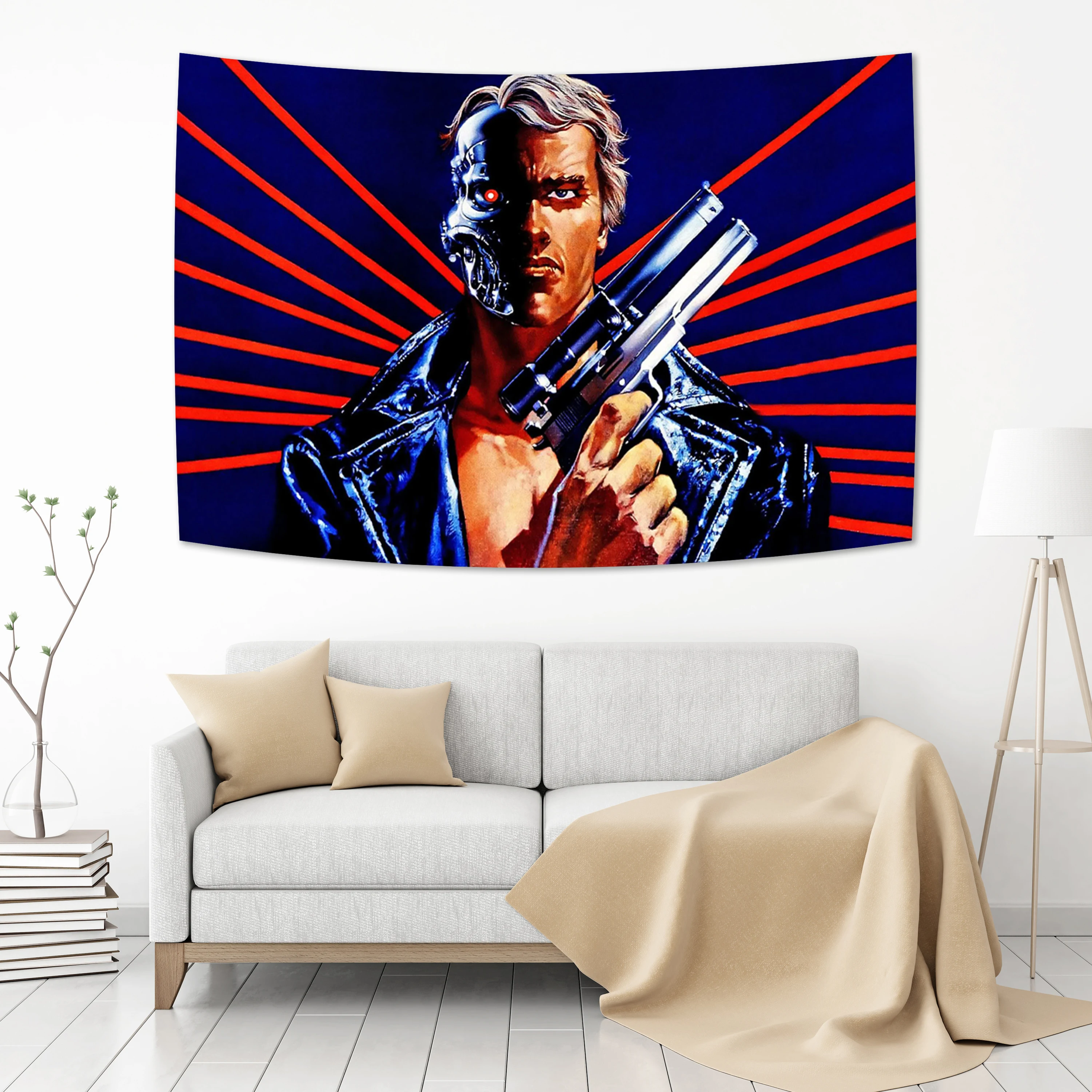 Science Fiction Movie The Terminators Tapestry Bohemian Room Bedroom Decorated Canvas Wall Tapestry