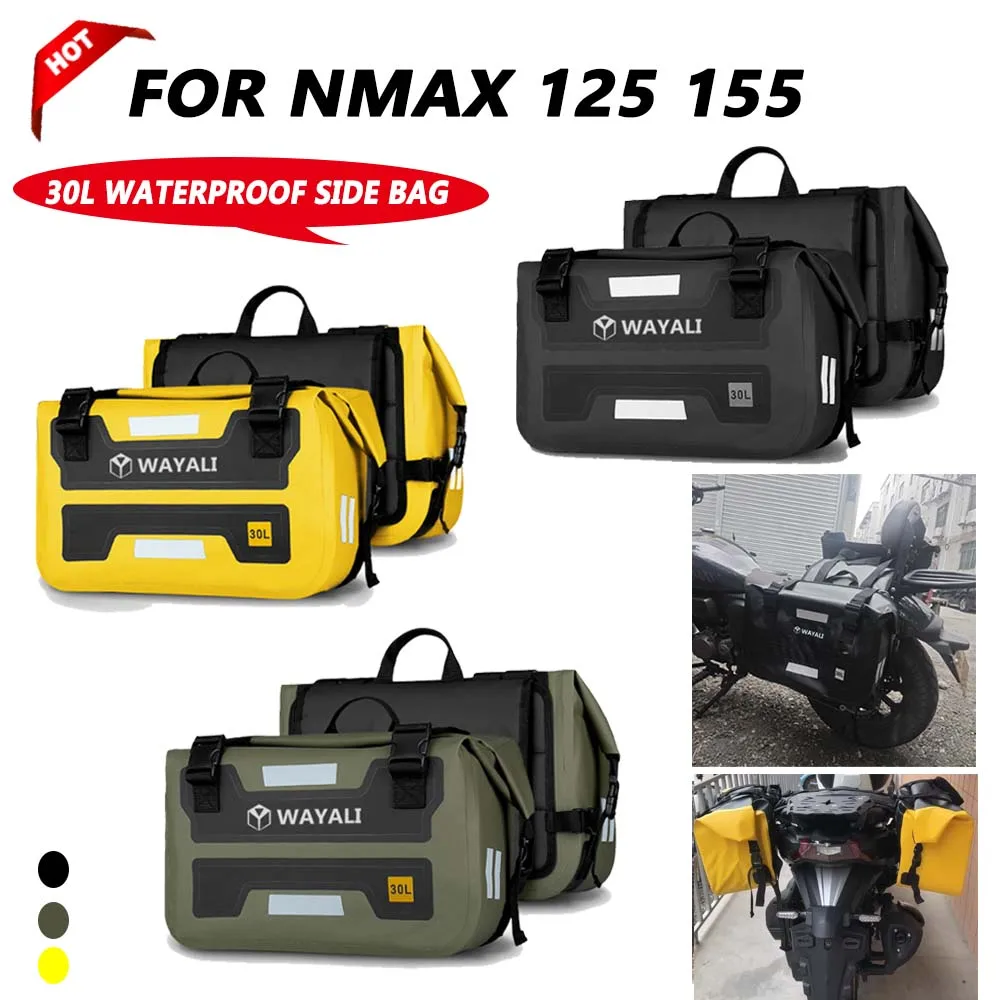 

Для YAMAHA NAMX 125 155 NMAX125 NMAX155 2024, седельная сумка для мотоцикла, водонепроницаемая уличная сумка для хранения багажа большой вместимости