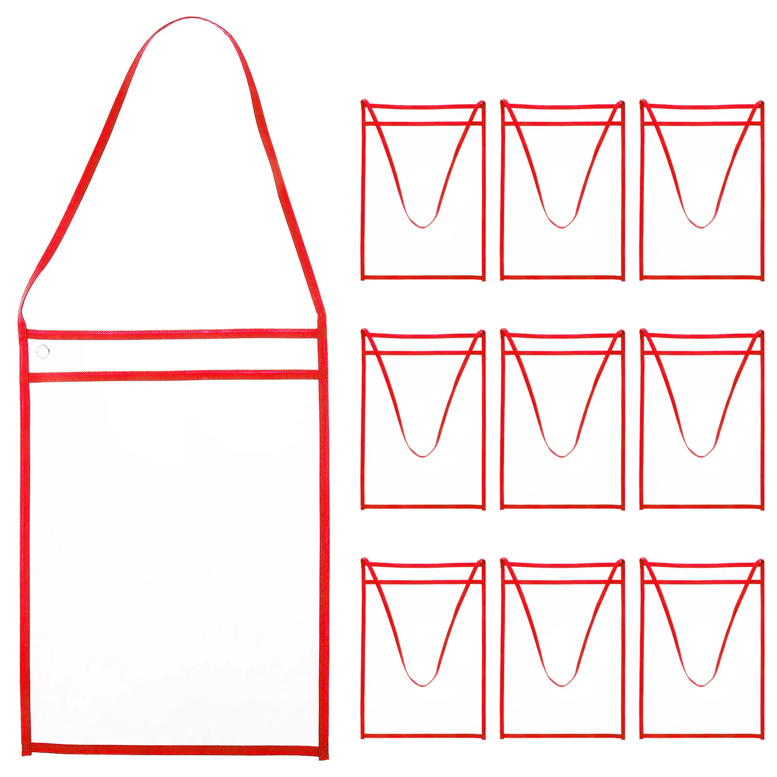 

10pcs File Pockets Transparent Reusable Dry Erase Sleeves Clear Document Organizer For Office Home Travel Use Portable Hanging