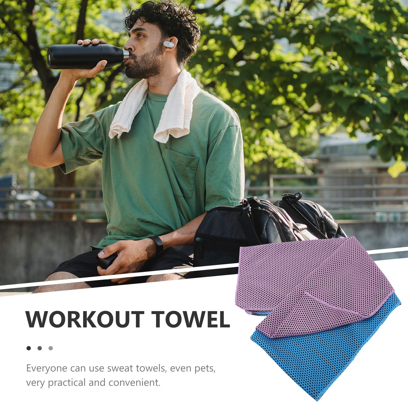 

2pcs Pet Cooling Towel For Dogs Cats Summer Outdoor Walking Running Training Dog Cooling Wrap Fast Dry Swimming Towel