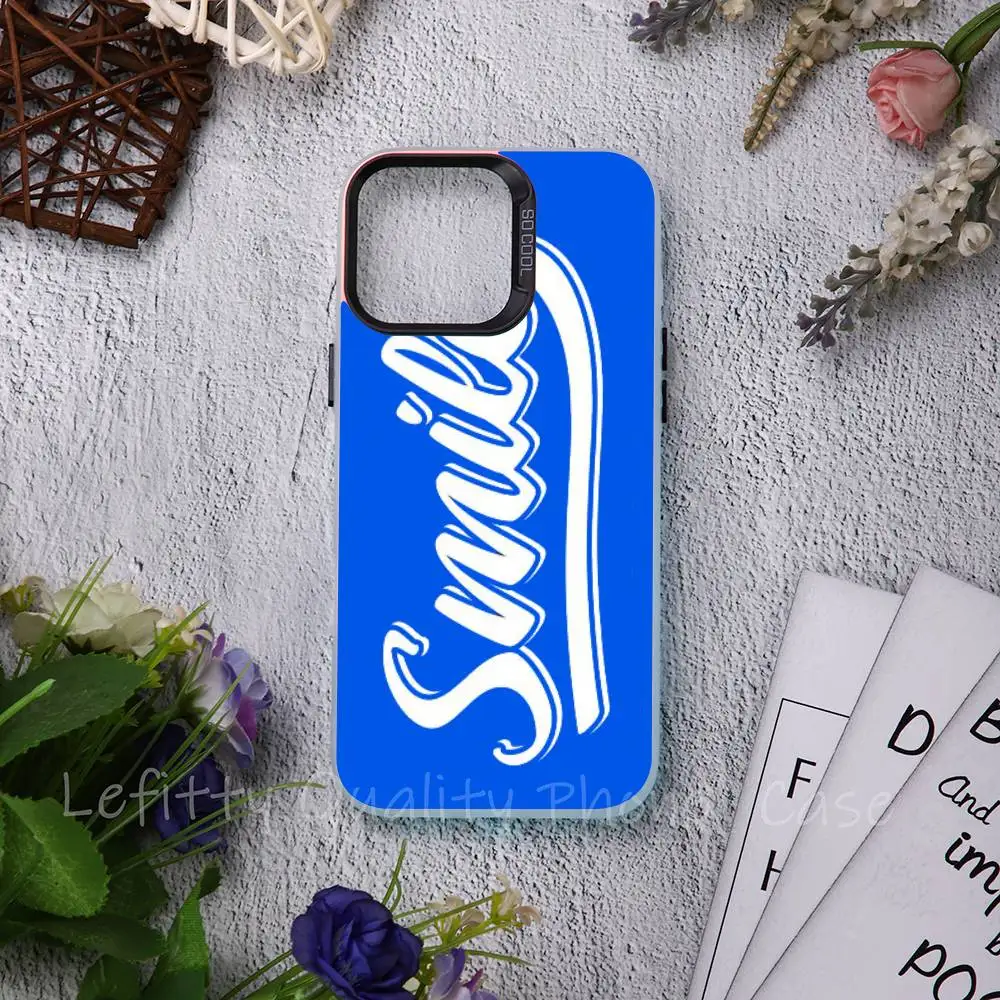 Ins الأزرق شخصية رسائل جراب هاتف آيفون 16 15 14 13 12 11 برو ماكس ماتي أورورا متعدد الألوان الليزر التدرج Funda #4