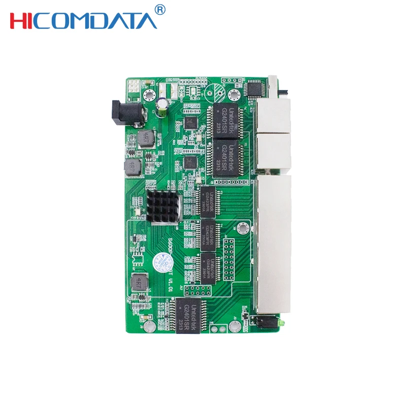 HICOMDATA-Commutateur Ethernet de liaison montante, 6 ports, 2.5G, PCBA, non géré, avec 2 ports RJ45 2.5G et 4 ports RJ45 100/1000M