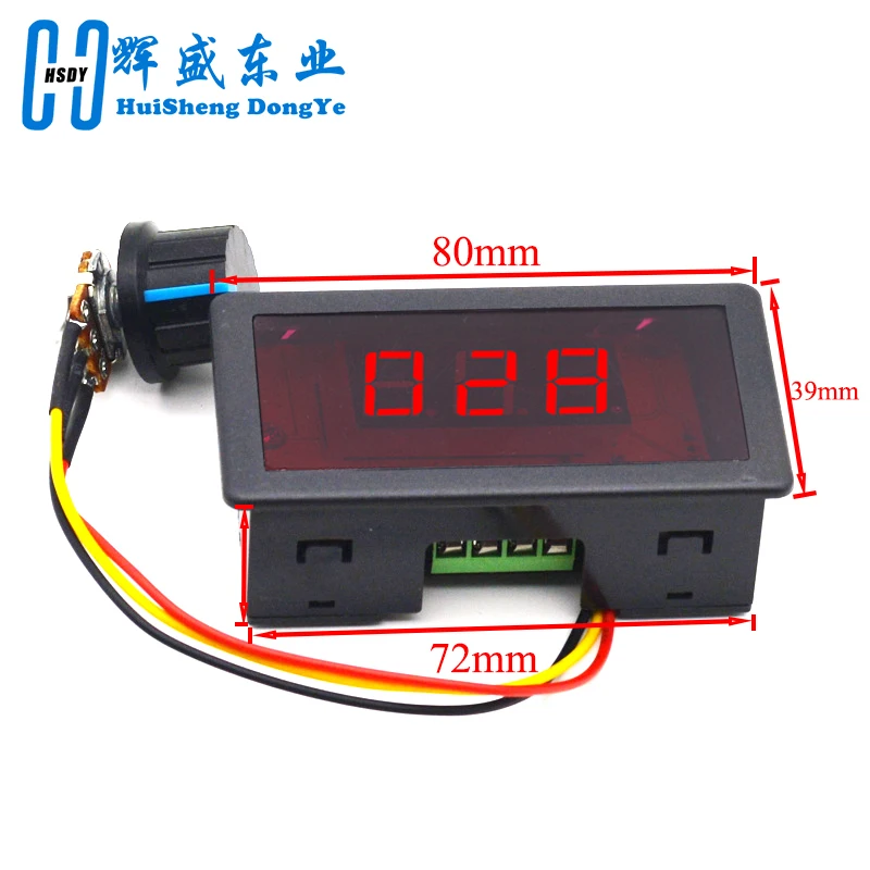 DC 6V 12V 24V 5A Adjustable PWM DC Motor Speed Controller CCM5D LED Digital Display Stepless Speed Control Switch Governor