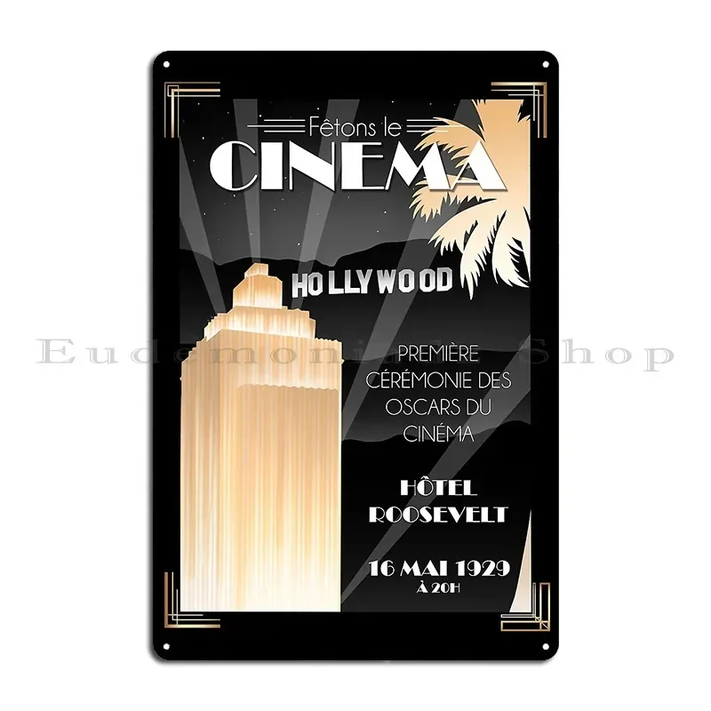 First Oscars Ceremony Poster Metal Sign Designing Iron Kitchen Party Cinema Tin Sign Poster