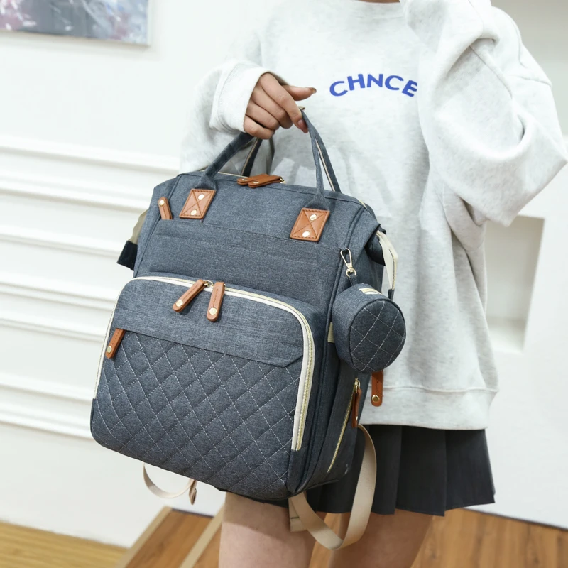 حقيبة ظهر عصرية لحفاضات الأطفال من Mummy حقيبة ظهر جديدة للعناية بالطفل مخصصة للأم #1