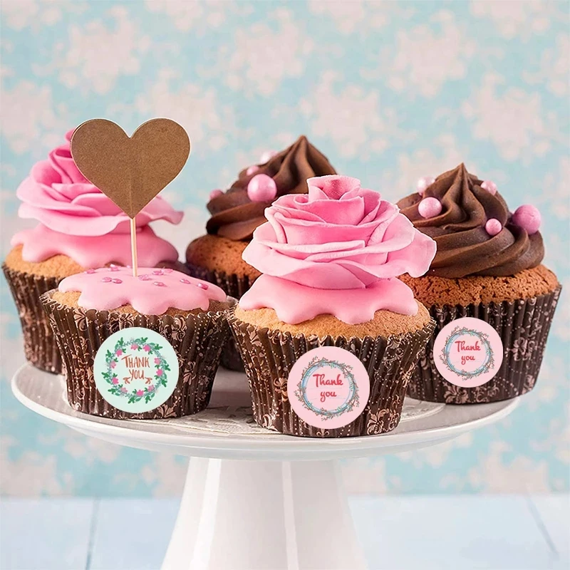 500 قطعة Kawaii شكرا لك ملصقات شكرا لك لدعم بلدي الأعمال الصغيرة ملصقات للتسمية ل حزمة صندوق القرطاسية الديكور