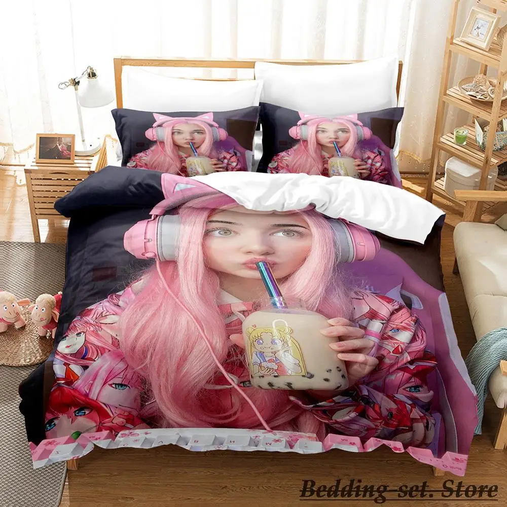 

Belle Delphine Bedding Set Single Twin Full Queen King Size Bed Set Aldult Kid Bedroom Duvetcover Sets Anime parure de lit Bed