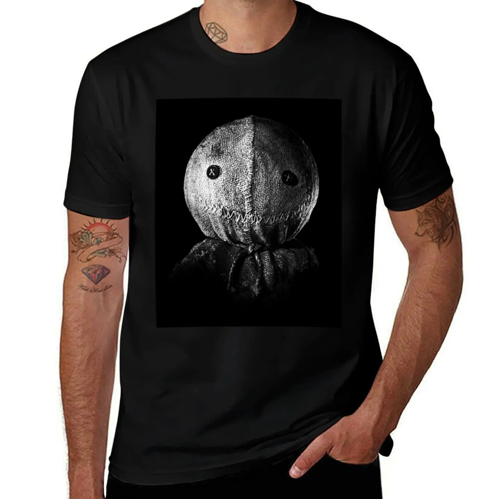 Serial Killer Mask 6 T-Shirt Abstract Pattern Print Top T-Shirt
