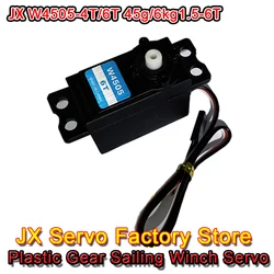 JX Sailing Winch Servo W4505-2T/4T/6T Plastic Gears Standard RC Yacht Servo Winch For Remote Control Boat