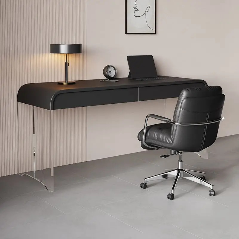 

Acrylic Suspended Desk Small Unit Home Bedroom Study Writing Desk Dresser Integrated Light Luxury Desk