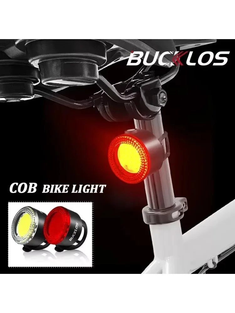 AliExpress BUCKLOS Bike Lights COB USB Charging Bike Tail Light Waterproof Rear Bicycle Lamp Front Rear Riding Lamp for Cycling Safety