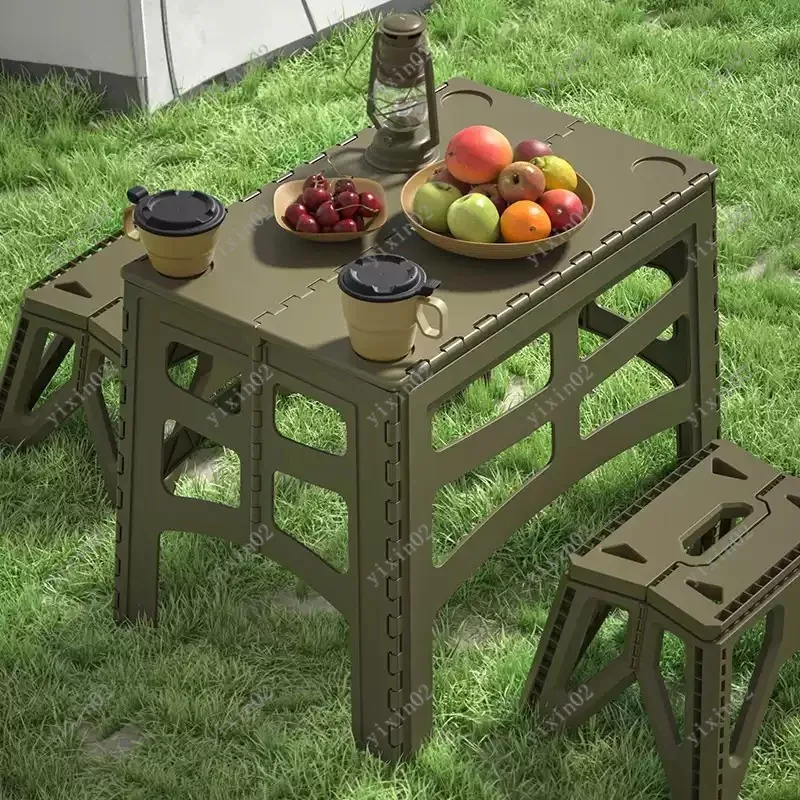 

Folding Camping Table Portable Plastic Picnic Table for Outdoor Camping Hiking