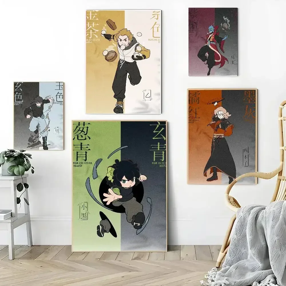 The Legend of Hei Luo Xiaohei  Chinese Anime poster Self-adhesive Art Waterproof Paper Sticker Coffee House Bar Room Wall Decor