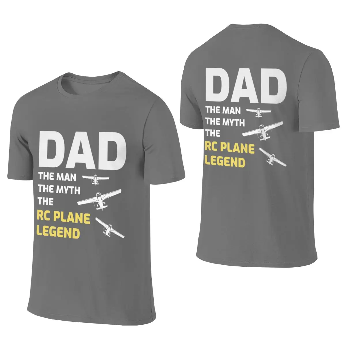 RC Model Planes Airplane Dad Fathers Day Gift Breathable Reversible T-shirt High-End Minimalism Double Edging Tee