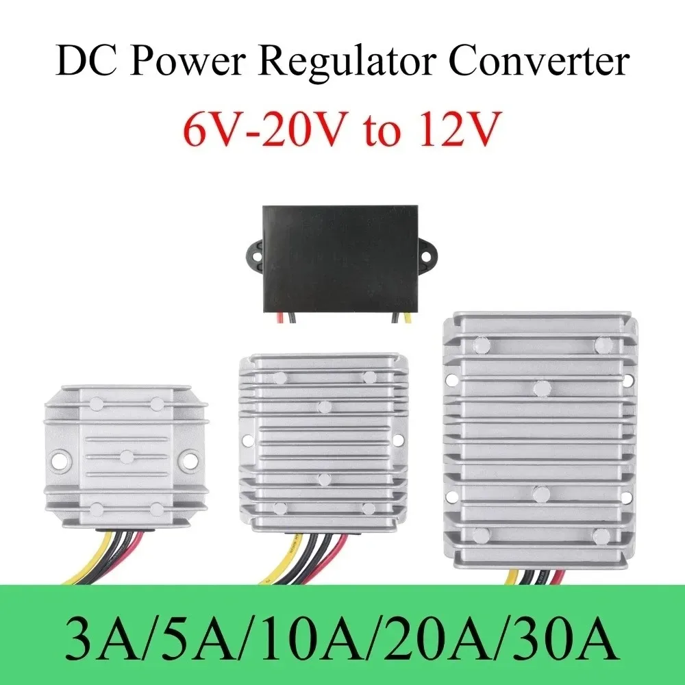 6V-20V to 12V 3A-30A DC Power Converter Boost Buck Regulator Automotive Voltage Stabilizer Supply Module For Car