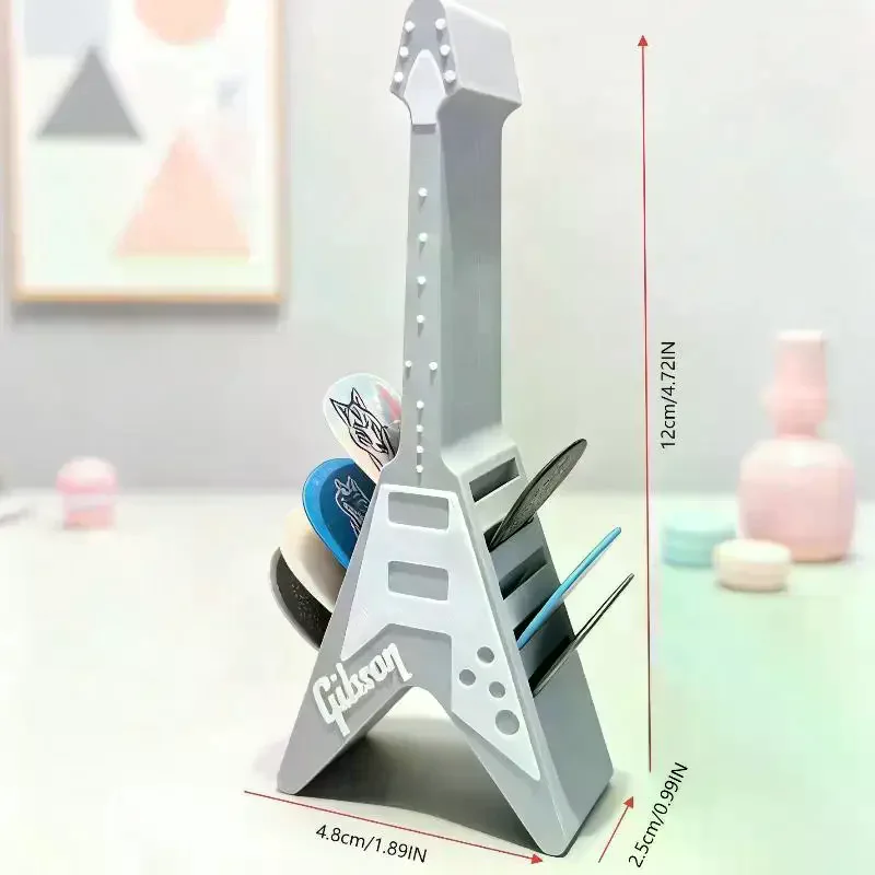 ثلاثية الأبعاد المطبوعة الغيتار يختار صندوق حامل المنظم عرض حالة الغيتار اختيار صندوق تخزين المحمولة تصميم تخزين الحل #3