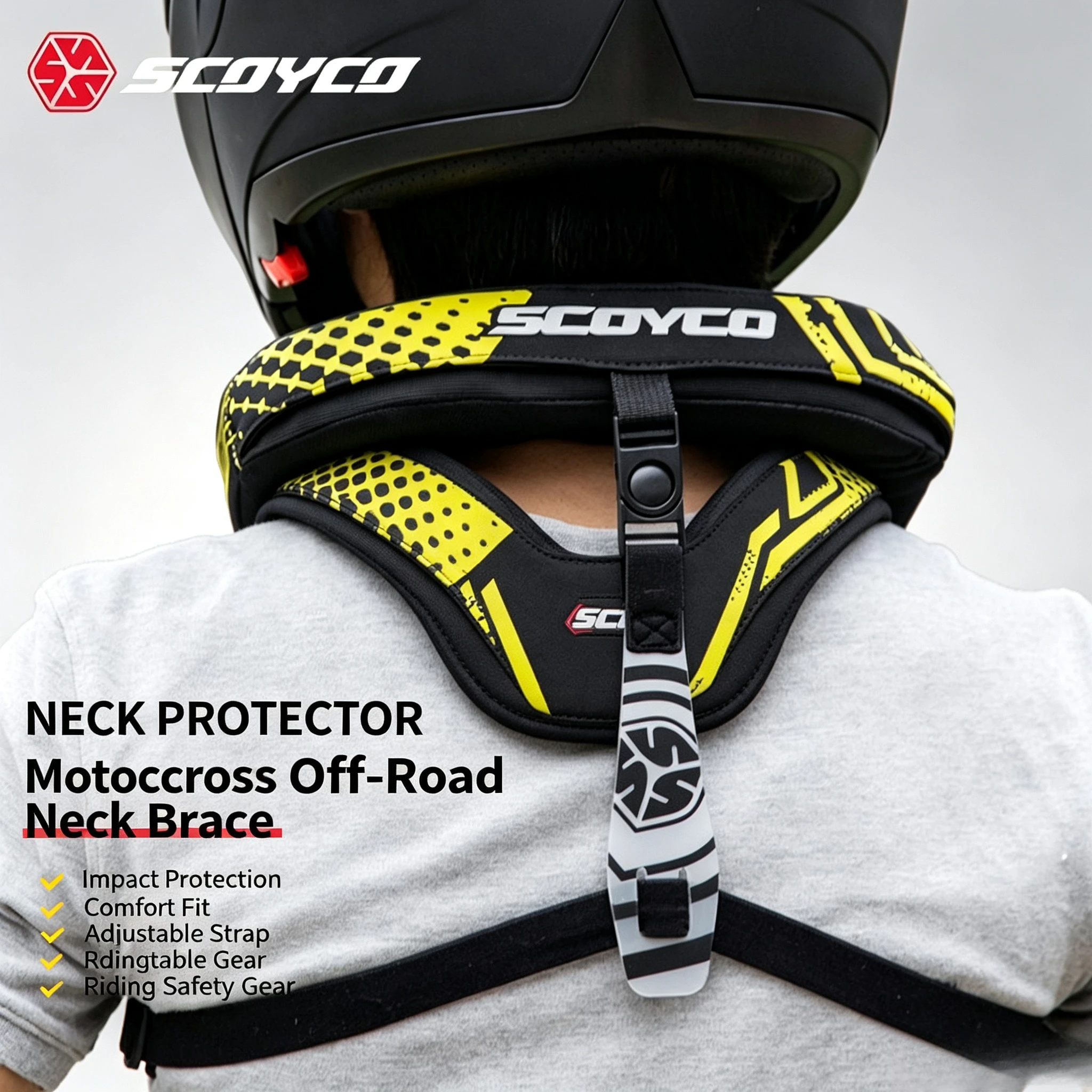 SCOYCO Motorcycle Neck Protector Knight Off-Road Long-distance Motorcycle Travel Racing Protector